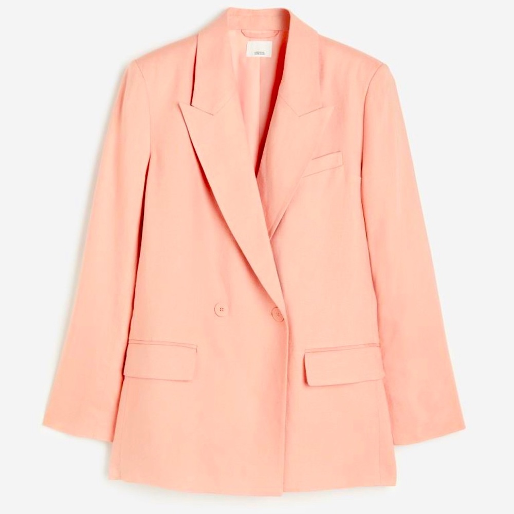 Pink Linen Blend Blazer LAST CALL ‼️ FINAL CLOSET CLEAR OUT 🚨 MOVING SALE